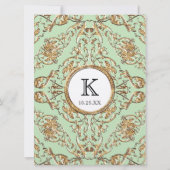 Cravate noire Elégance 2, Mariage d'or Invitations (Dos)