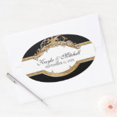 Cravate noire Elégance 2, Sticker à couplage d'or (Enveloppe)