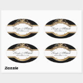 Cravate noire Elégance 2, Sticker à couplage d'or (Feuille)