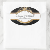 Cravate noire Elégance 2, Sticker à couplage d'or (Sac)