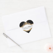 Cravate noire Elégance 2, Sticker à couplage d'or (Enveloppe)