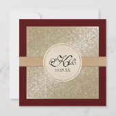 Cravate noire Elégance Champagne Cartes de Mariage (Dos)