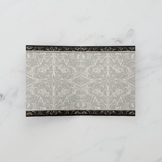 Cravate Noire Élégance, Merci Notes Cartes (Intérieur)