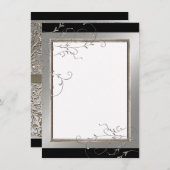 Cravate Noire Élégance, Merci Notes Cartes (Devant / Derrière)