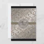 Cravate Noire Élégance, Merci Notes Cartes (Dos)