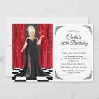 Cravate noire Elegant Gown Invitation Anniversaire