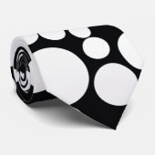 cravate noire et blanche (Roulé)