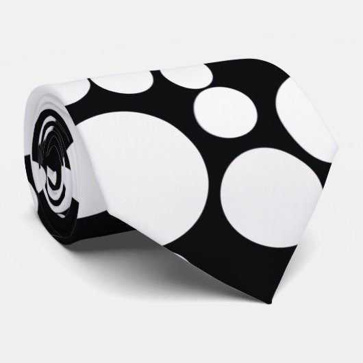 cravate noire et blanche (Roulé)