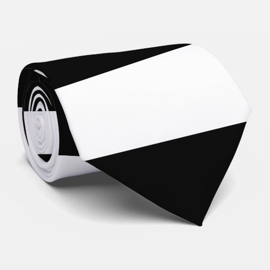 Cravate noire et blanche (Roulé)