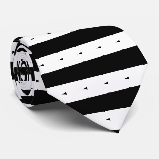 Cravate noire et blanche (Roulé)