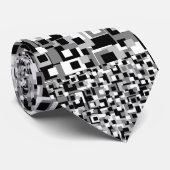 Cravate noire et blanche (Roulé)
