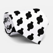 Cravate noire et blanche (Roulé)