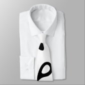 Cravate noire et blanche abstraite de Paisley (Attaché)