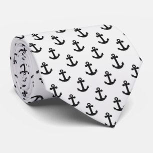 Cravate noire et blanche d'Ancre nautique