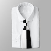 Cravate noire et blanche de carrés (Attaché)