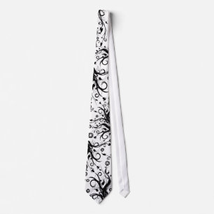 Cravate noire et blanche de fusion -