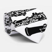 Cravate noire et blanche de hautbois (Roulé)