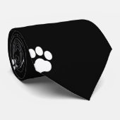 Cravate noire et blanche de Pawprint (Roulé)