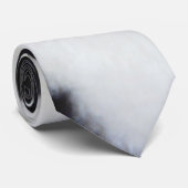 cravate noire et blanche de peau de vache (Roulé)