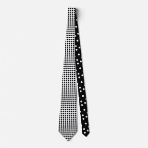 Cravate noire et blanche de point de polka