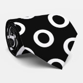 cravate noire et blanche de point de polka (Roulé)