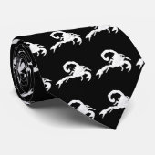 Cravate noire et blanche de Scorpion (Roulé)