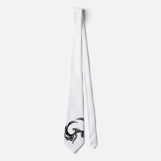 Cravate noire et blanche faite sur commande de