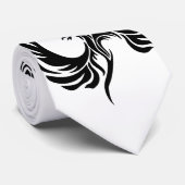 Cravate noire et blanche faite sur commande de (Roulé)