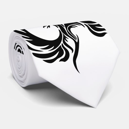 Cravate noire et blanche faite sur commande de (Roulé)