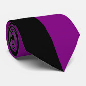 Cravate noire et du pourpre deux de couleur (Roulé)