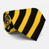 Cravate noire et jaune de rayures (Roulé)