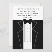 Cravate noire Faire-part de mariage Tuxedo (Devant)