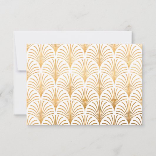 Cravate Noire Formelle Or Art Déco Mariage RSVP (Dos)