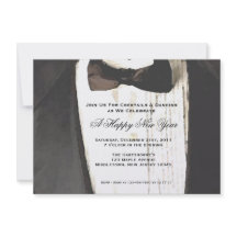 Cravate noire Invitation à l'occasion officielle