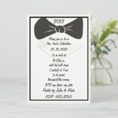 Cravate noire Invitation du Nouvel An (Debout devant)