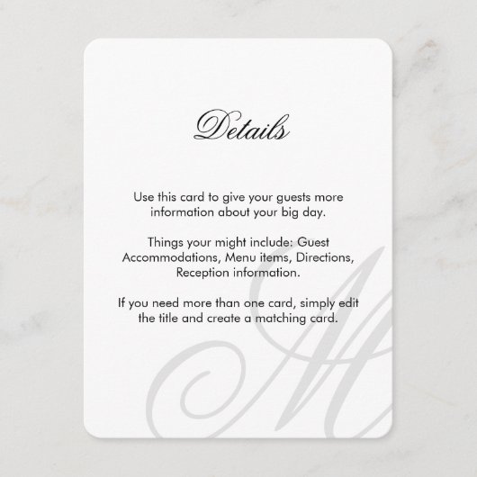 Cravate noire | Noir Blanc | Insérez carte (Devant)