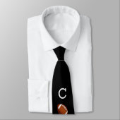 Cravate noire nommée faite sur commande (Attaché)