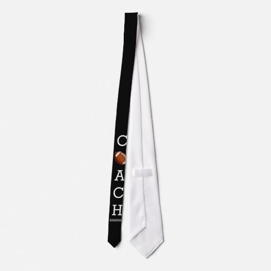 Cravate noire nommée faite sur commande (Dos)