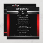 Cravate noire officielle Invitation de bienfaisanc (Devant / Derrière)