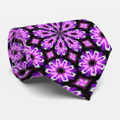 Cravate noire rose (Roulé)