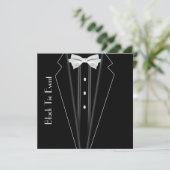 Cravate noire Tuxedo Invitation officielle (Debout devant)