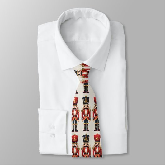 Cravate Noisette Soldats Noël (Attaché)