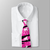 Cravate Nom blanc licorne rose chaud parties scintillant z (Attaché)
