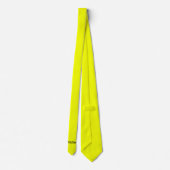 Cravate Nom celtique jaune fluorescent vibrant néon (Dos)