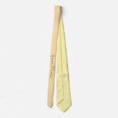 Cravate Nom de calligraphie élégante simple couleur crème  (Dos)