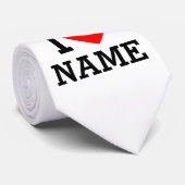 Cravate Nom du coeur (Roulé)