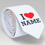 Cravate Nom du coeur<br><div class="desc">Inscrivez votre nom ou votre texte sur le nom Section.</div>
