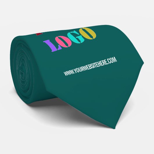 Cravate Nom du logo Site Web Liens promotionnels (Roulé)