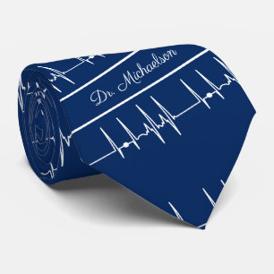 Cravate Nom du médecin Médicale Cardiogramme Cardiogramme 