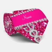 Cravate Nom rose rose parties scintillant infirmière casqu (Roulé)
